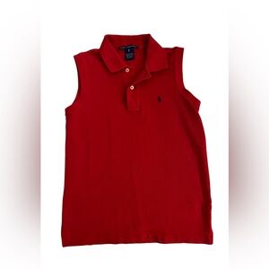Vintage Ralph Lauren Red Polo Shirt Classic Knit Design